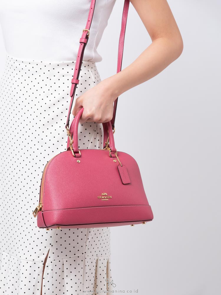 COACH 27591 Crossgrain Mini Sierra Satchel Rouge