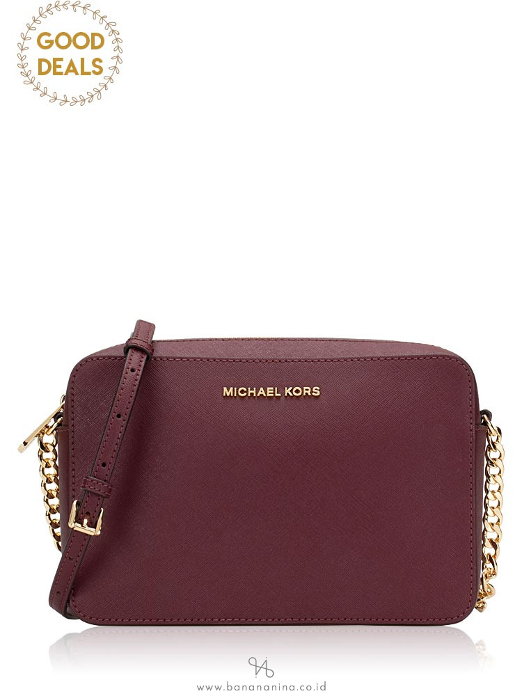 MICHAEL KORS Jet Set Travel Large Crossbody Merlot