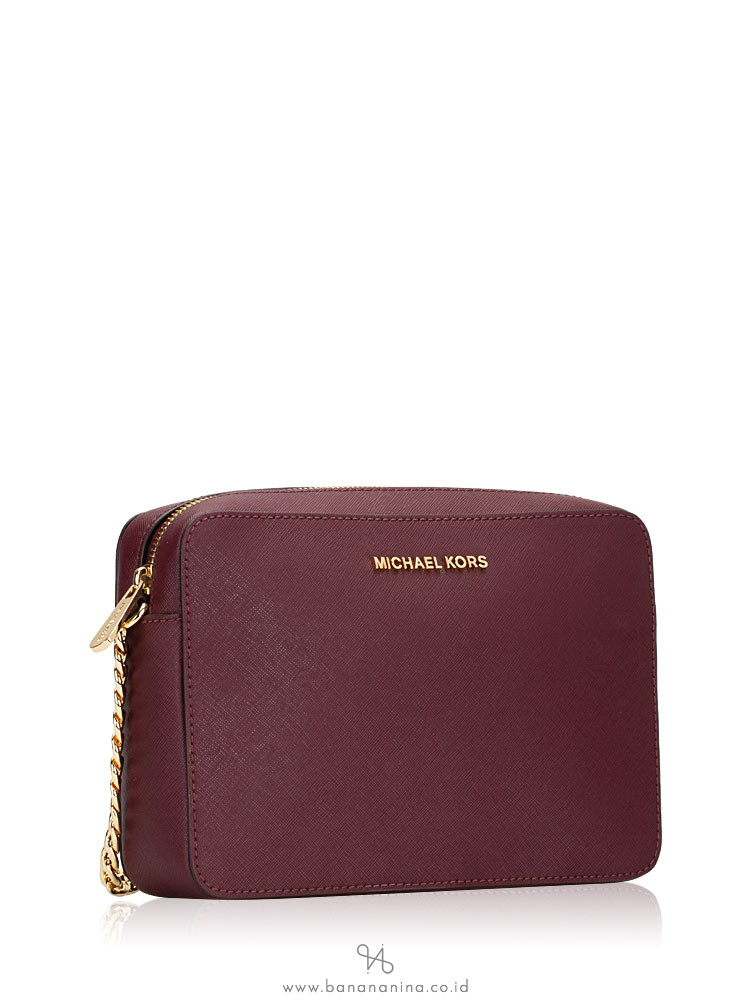MICHAEL KORS Jet Set Travel Large Crossbody Merlot