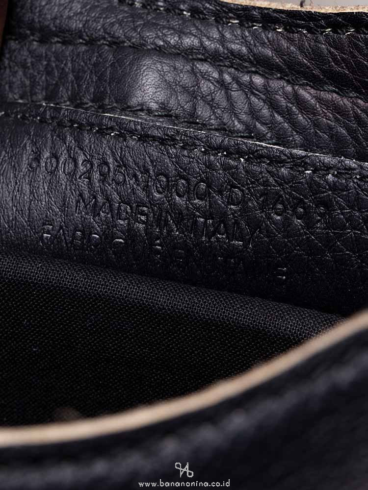 BALENCIAGA Classic Silver Edgepaint Mini City Black