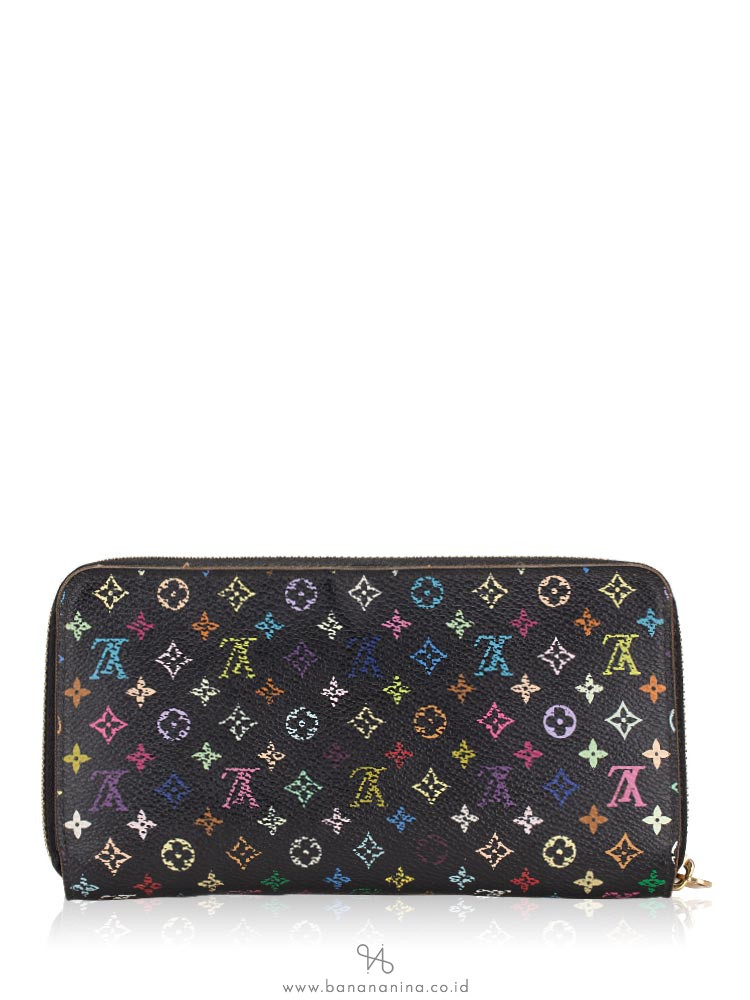 LOUIS VUITTON Monogram Multicolor Zippy Wallet Black