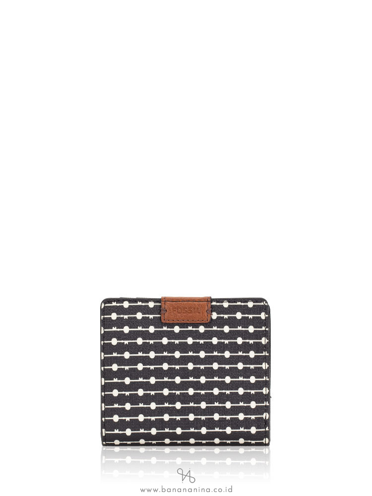 FOSSIL SL7196080 Emma mini Wallet Black Stripe