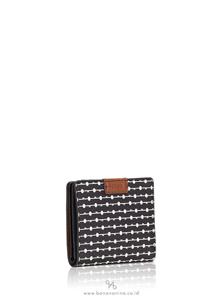 FOSSIL SL7196080 Emma mini Wallet Black Stripe