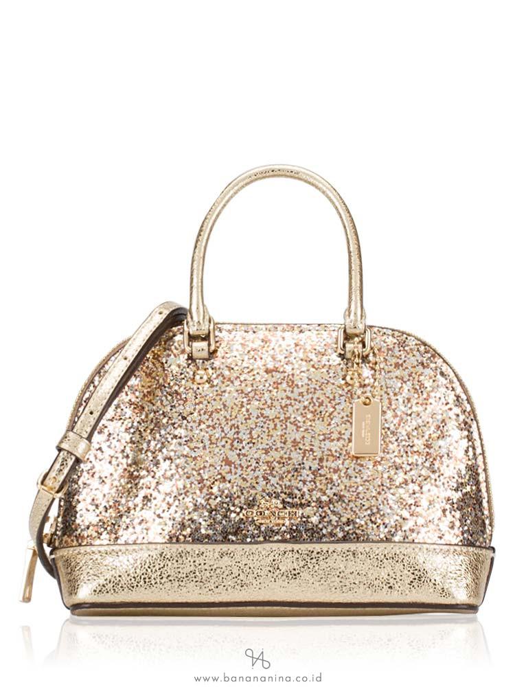 COACH 39497 Micro Glitter Mini Sierra Gold