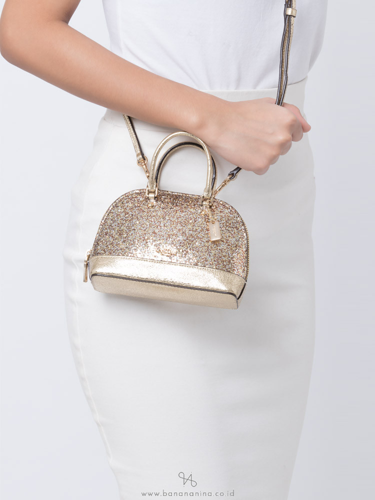 COACH 39497 Micro Glitter Mini Sierra Gold