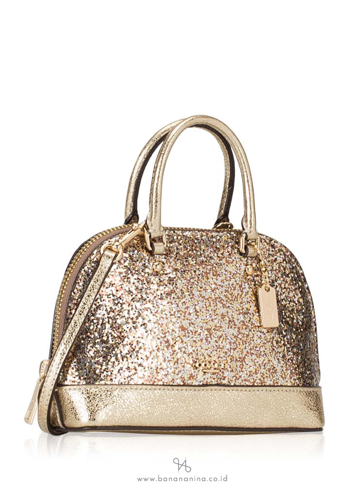 COACH 39497 Micro Glitter Mini Sierra Gold