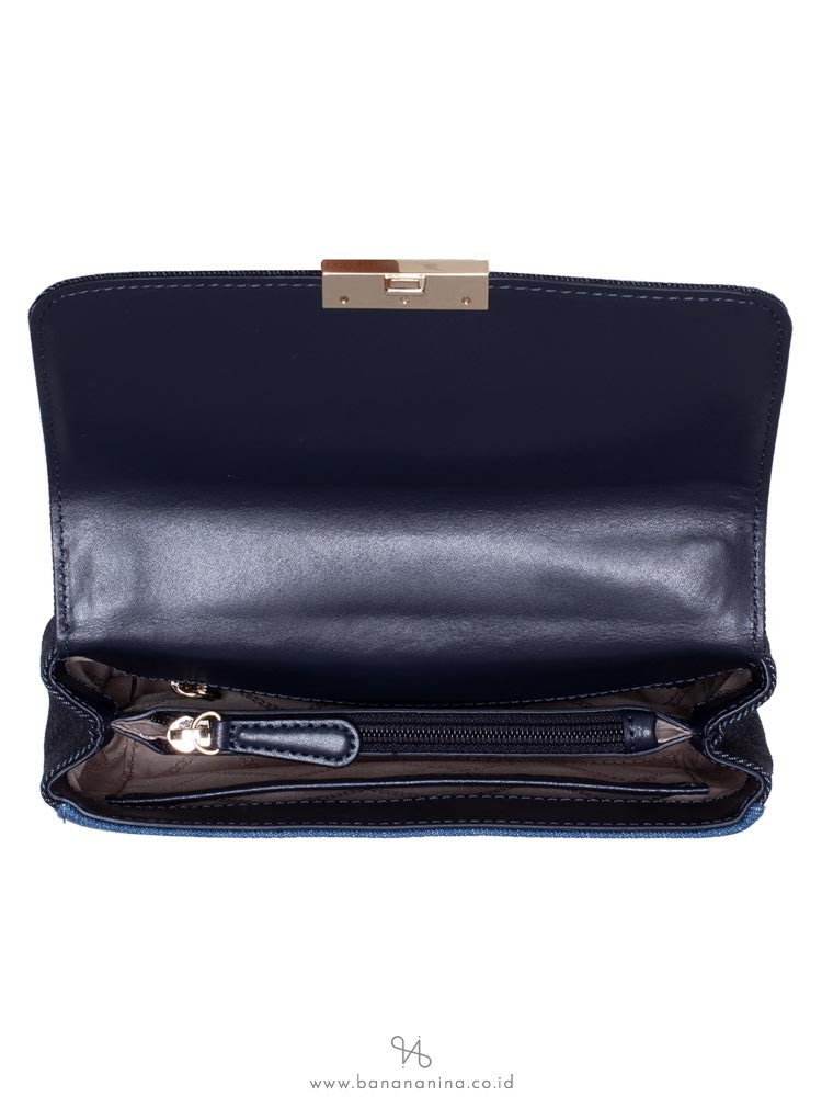 MICHAEL KORS Sloan Small Chain Shoulder Bag Denim Multi