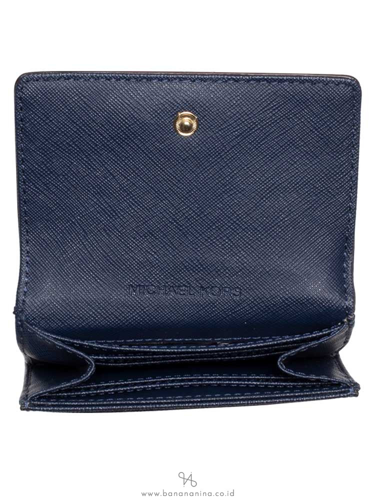 MICHAEL KORS Jet Set Travel Card Case Id Key Holder Navy