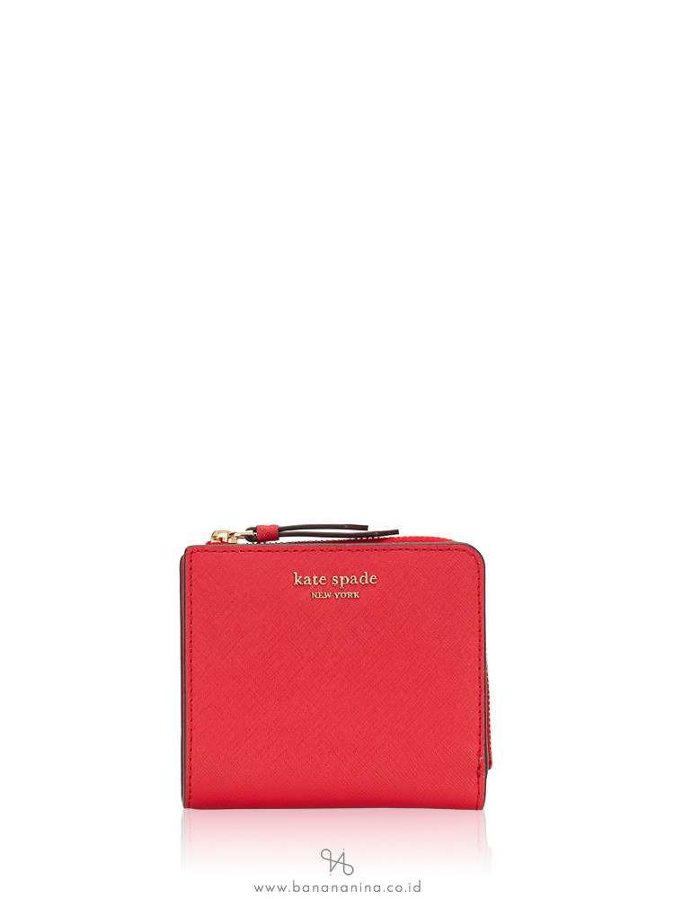 KATE SPADE Cameron Small Zip Bifold Wallet Hot Chili