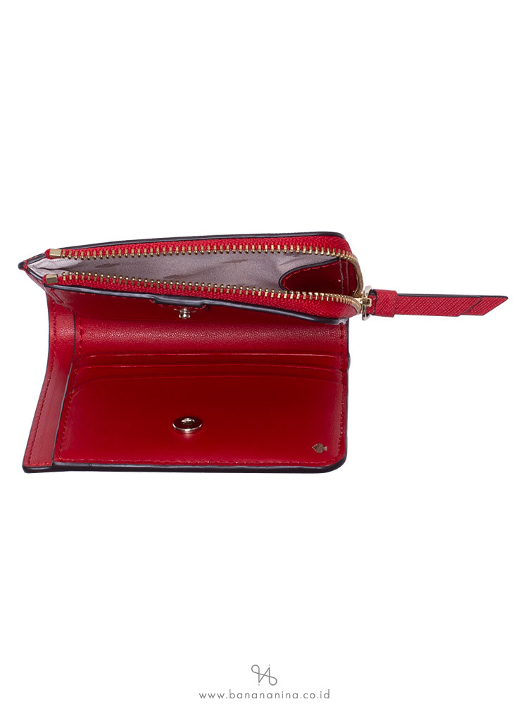 KATE SPADE Cameron Small Zip Bifold Wallet Hot Chili