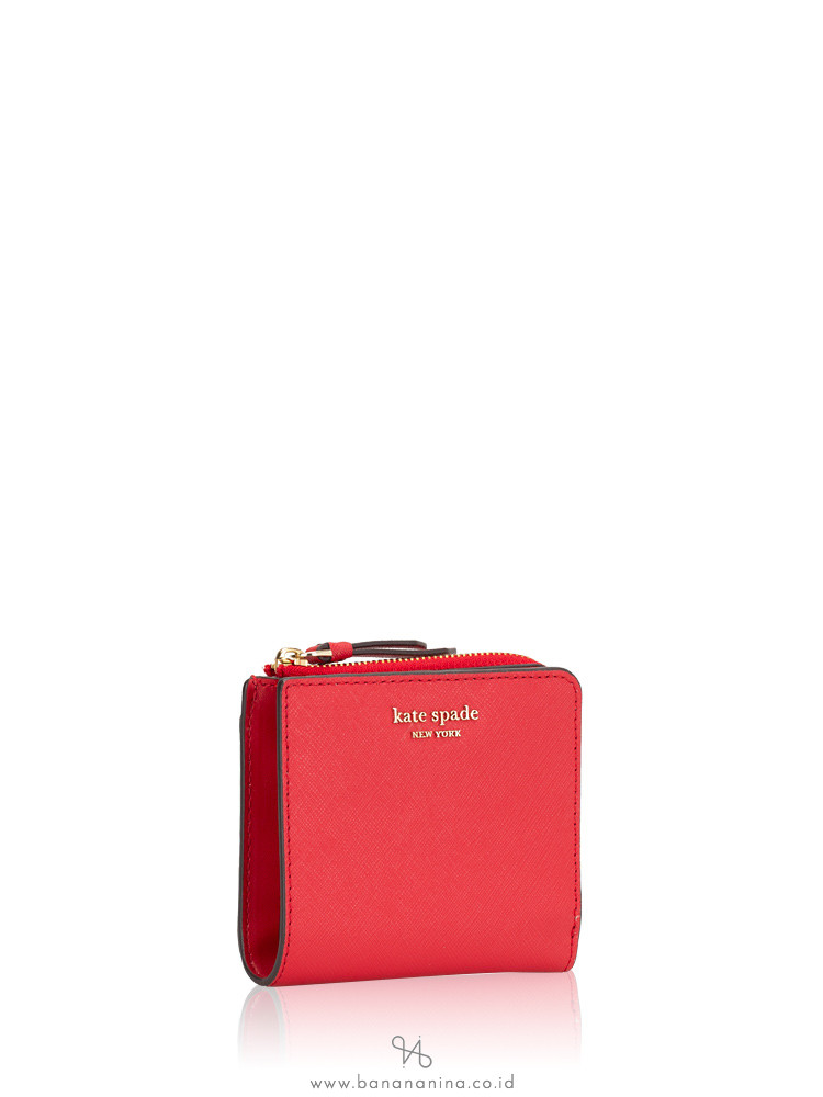 KATE SPADE Cameron Small Zip Bifold Wallet Hot Chili