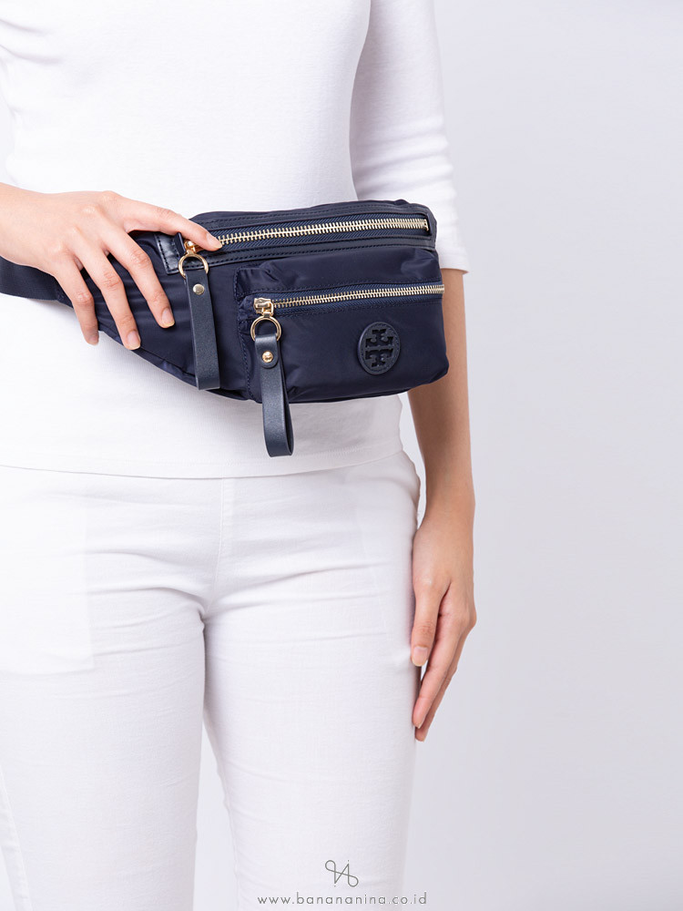 Tory Burch Tilda Nylon Belt Bag Navy