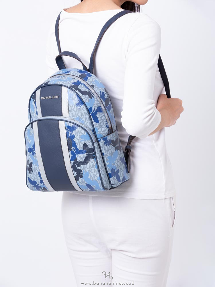 MICHAEL KORS Abbey Medium Butterflies Backpack Sapphire