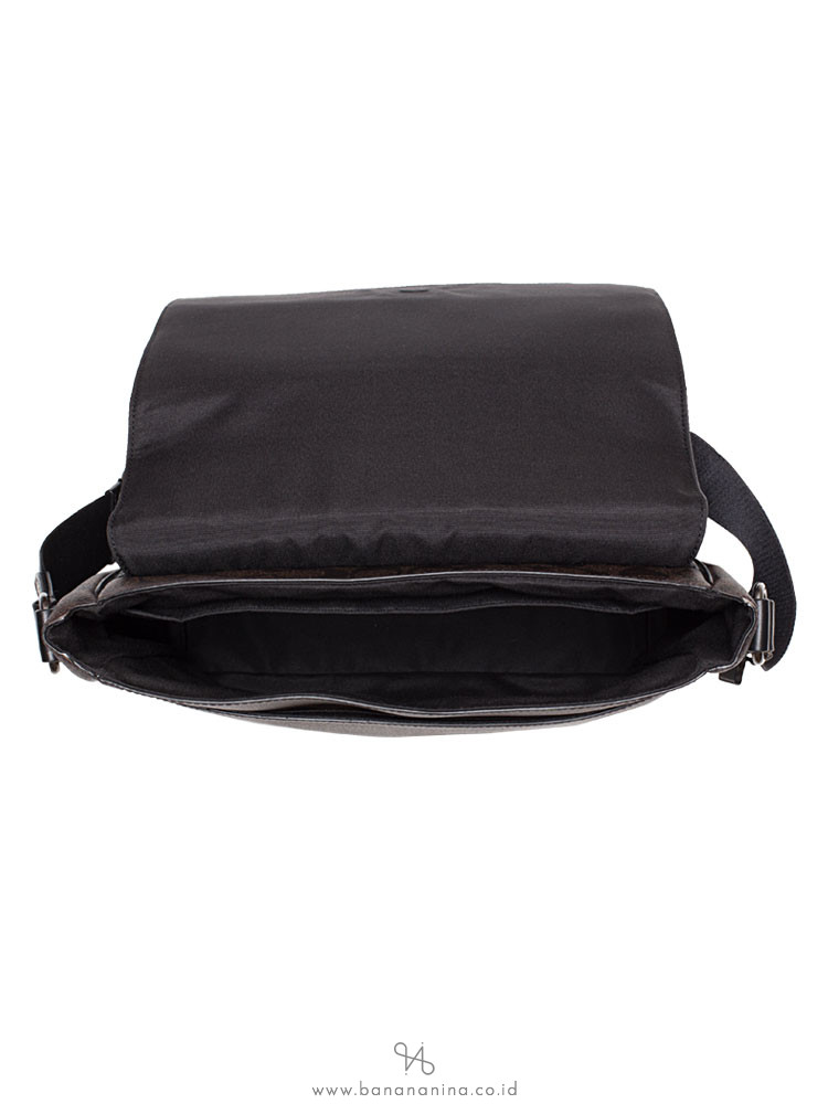 COACH Men 73339 Signature Map Bag Mahogany Black