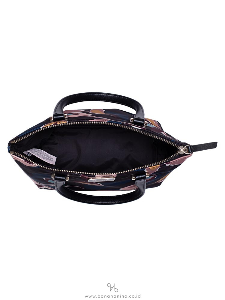 KATE SPADE Dawn Paper Rose Insulated Tote Black Multi