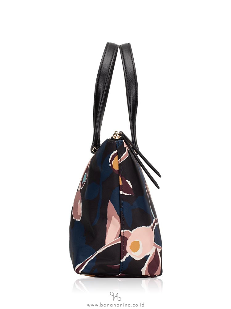 KATE SPADE Dawn Paper Rose Insulated Tote Black Multi