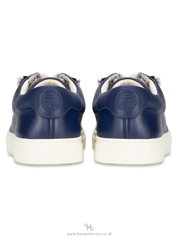 TORY SPORT Ruffle Leather Sneakers Navy Sea Sz 9.5