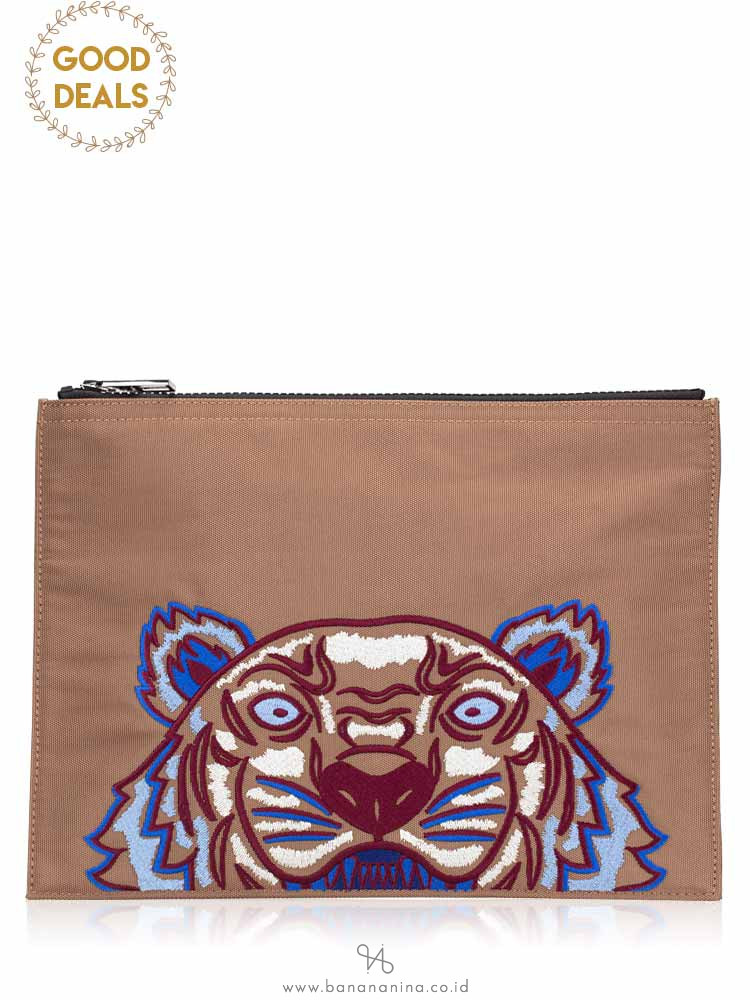 KENZO Tiger High Summer A4 Clutch Beige