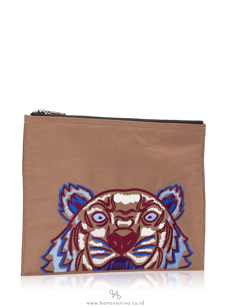 KENZO Tiger High Summer A4 Clutch Beige