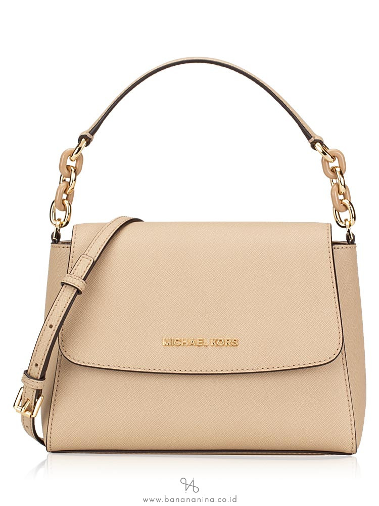 MICHAEL KORS Sofia Saffiano Small Satchel Bisque