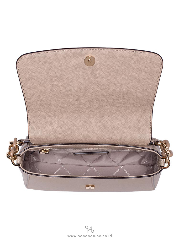 MICHAEL KORS Sofia Saffiano Small Satchel Bisque