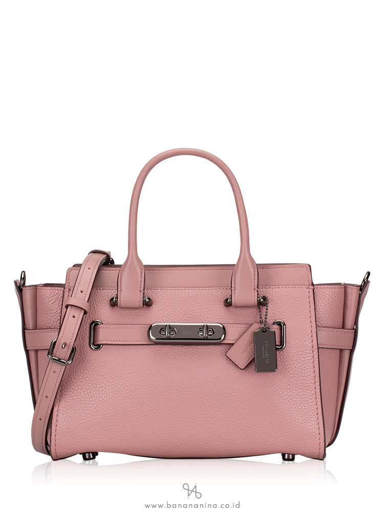 COACH 87295 Swagger 27 Pebble Leather Carryall Dusty Rose