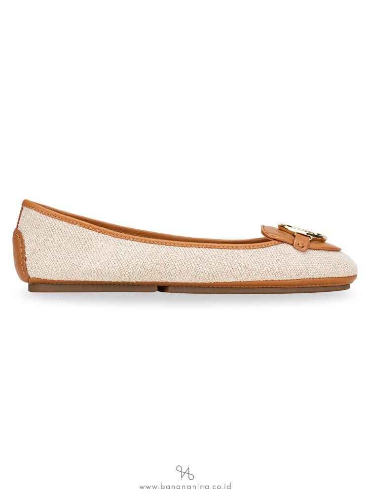 MICHAEL KORS Lillie Leather Moccasins Flats Hemp Sz 7.5