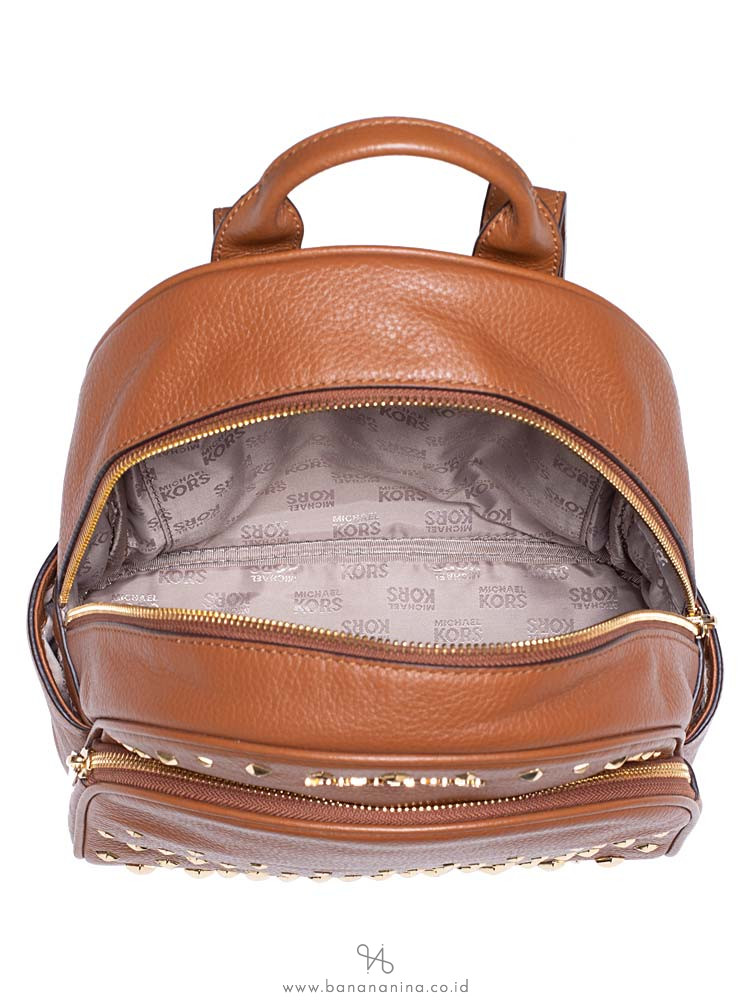 MICHAEL KORS Abbey Studded Leather Medium Backpack Luggage