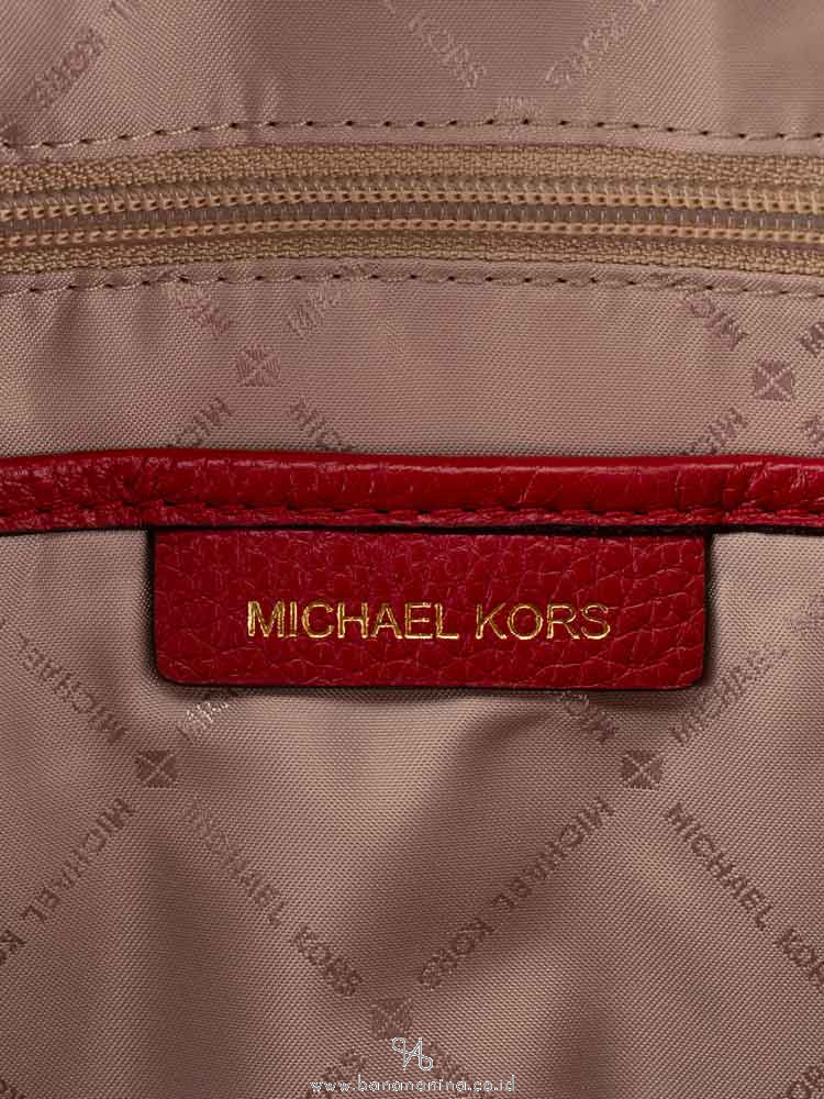 MICHAEL KORS Abbey Studded Leather Medium Backpack Scarlet
