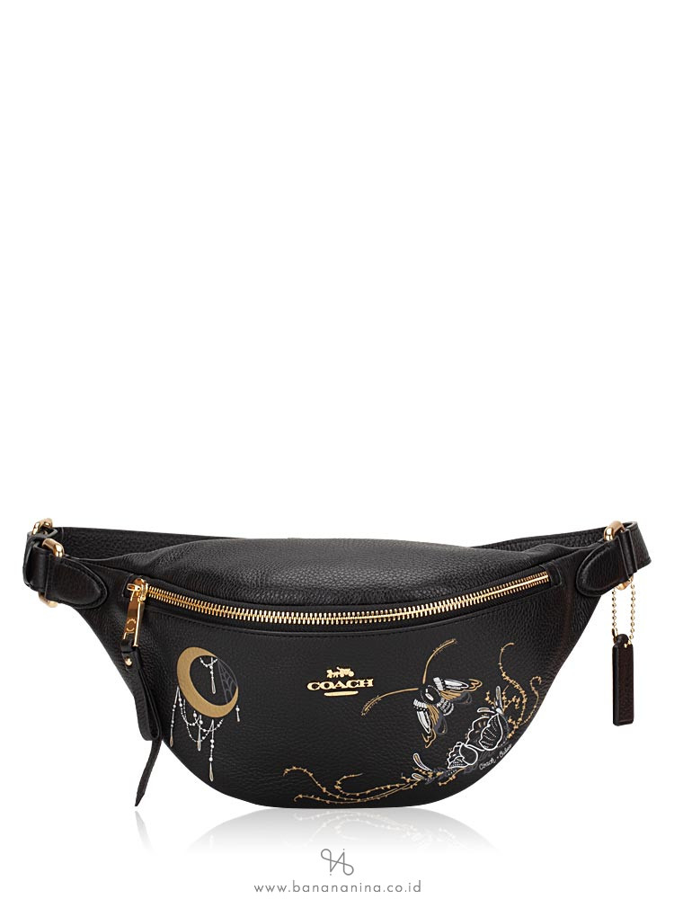 COACH 76661 Chelsea Leather Fanny Pack Black Multi