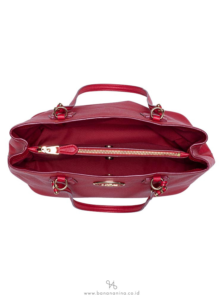 COACH 34388 Crossgrain Kitt Carryall Red