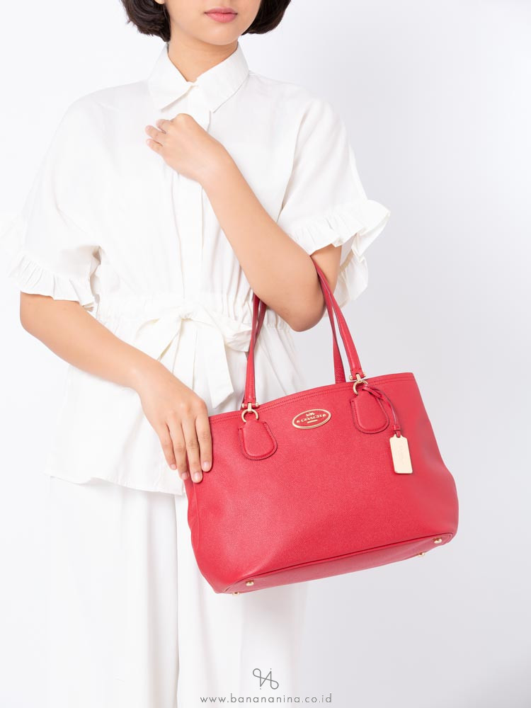 COACH 34388 Crossgrain Kitt Carryall Red