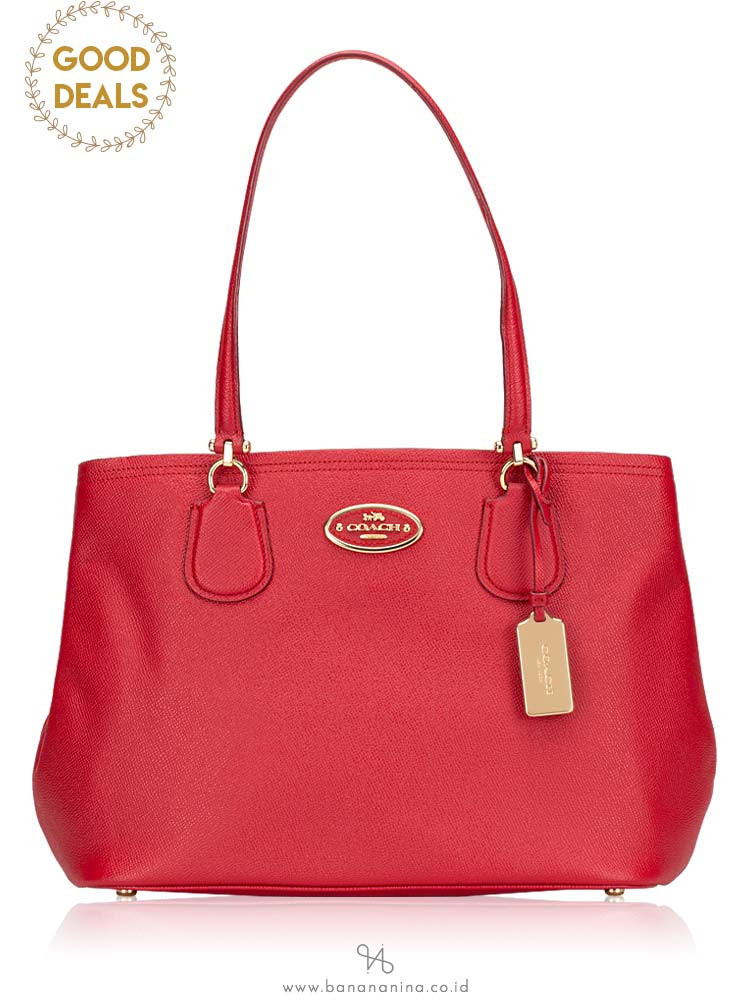 COACH 34388 Crossgrain Kitt Carryall Red