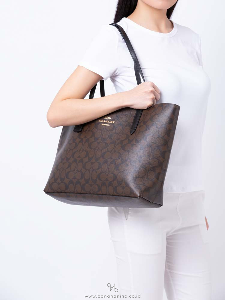 coach avenue tote black