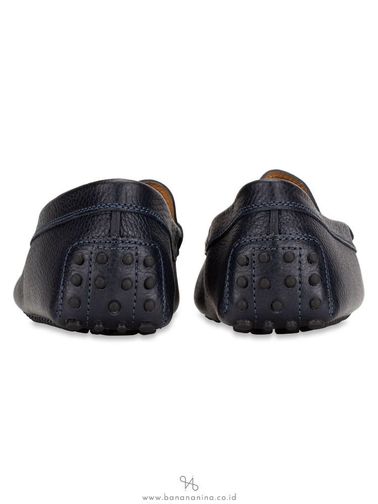 TOD'S Men Gommino Leather Loafer Navy Sz 6.5