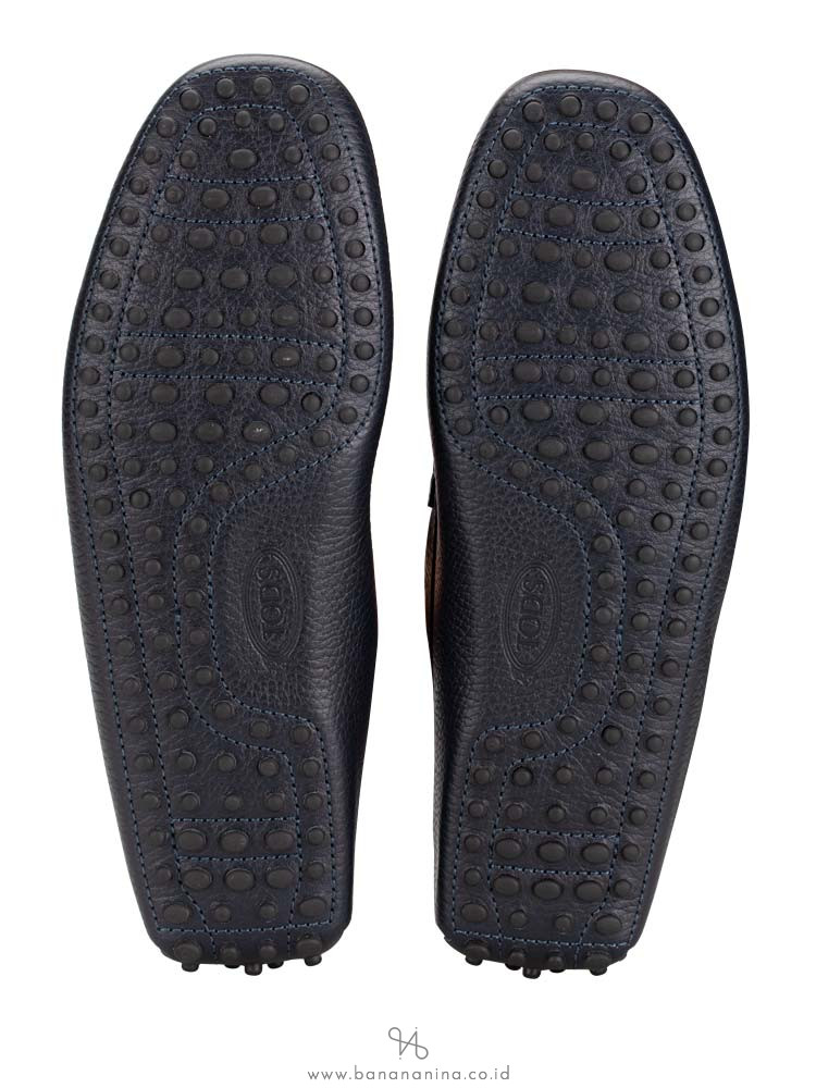 TOD'S Men Gommino Leather Loafer Navy Sz 6.5