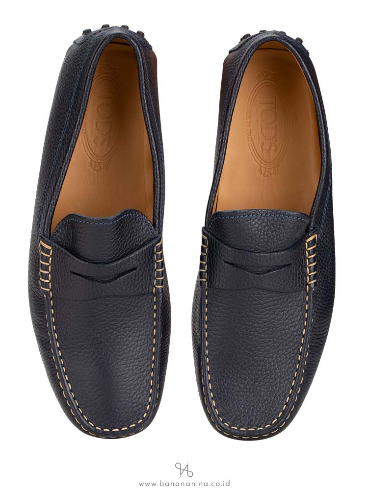 TOD'S Men Gommino Leather Loafer Navy Sz 6.5