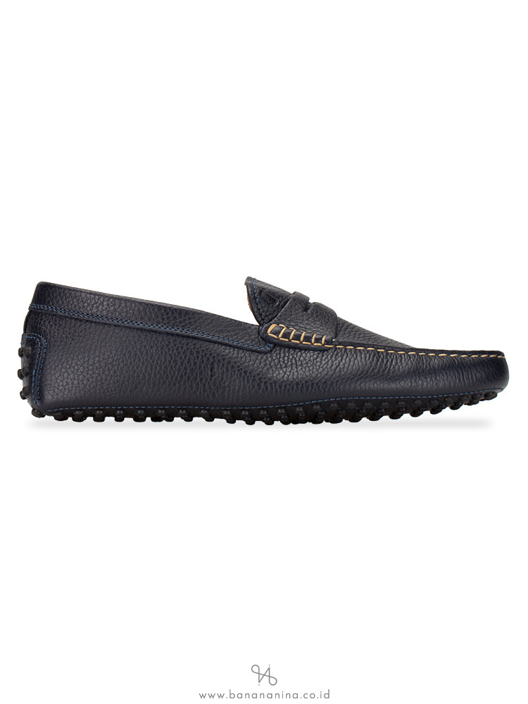 TOD'S Men Gommino Leather Loafer Navy Sz 6.5
