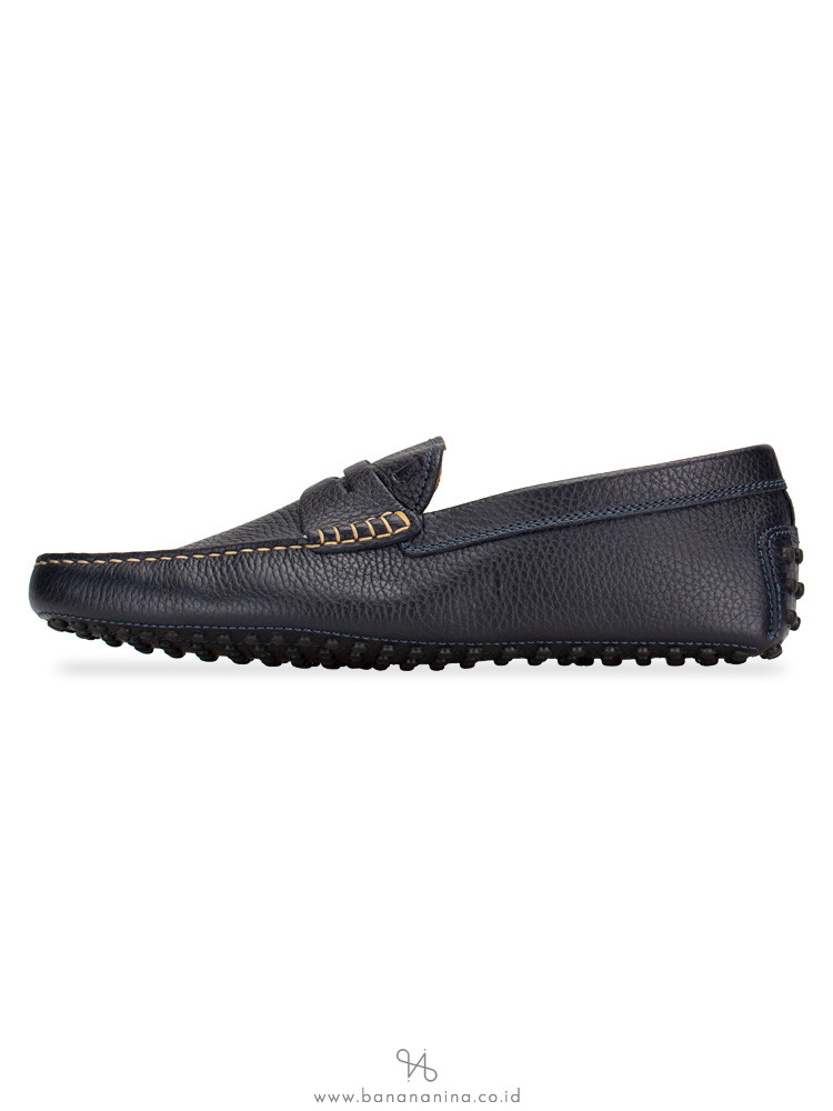 TOD'S Men Gommino Leather Loafer Navy Sz 6.5