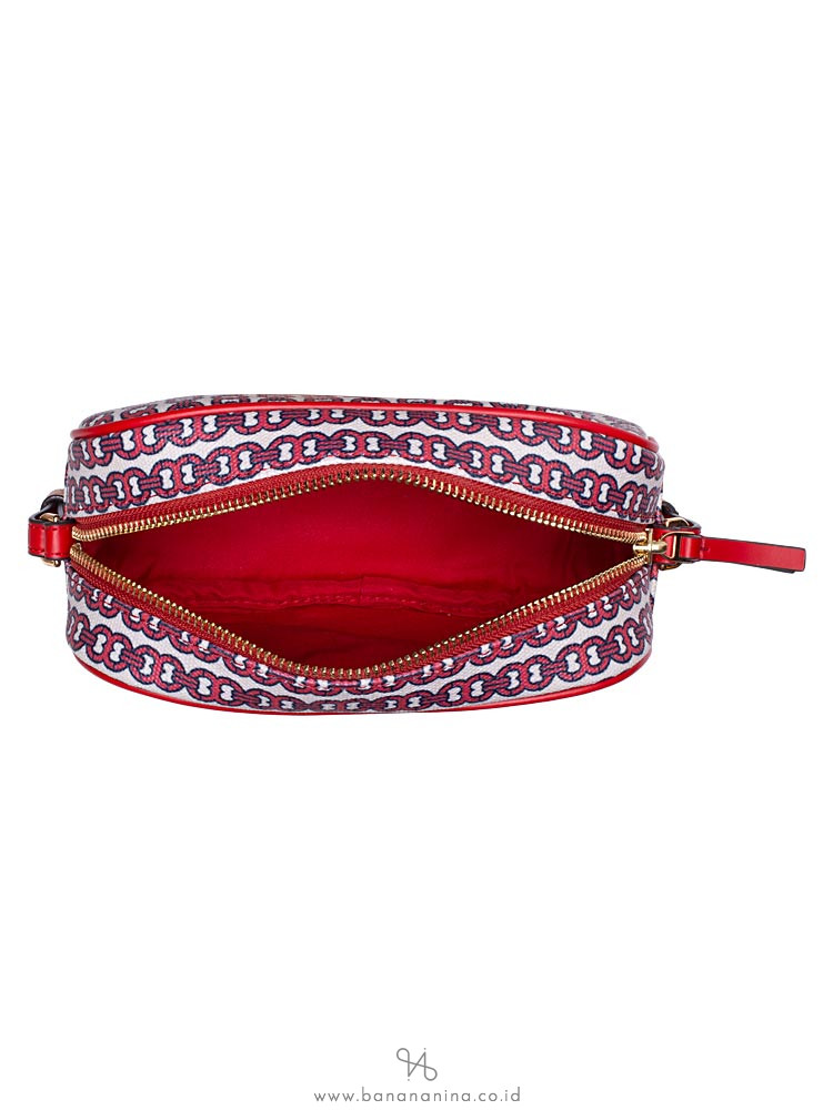 TORY BURCH Gemini Link Canvas Mini Bag Liberty Red