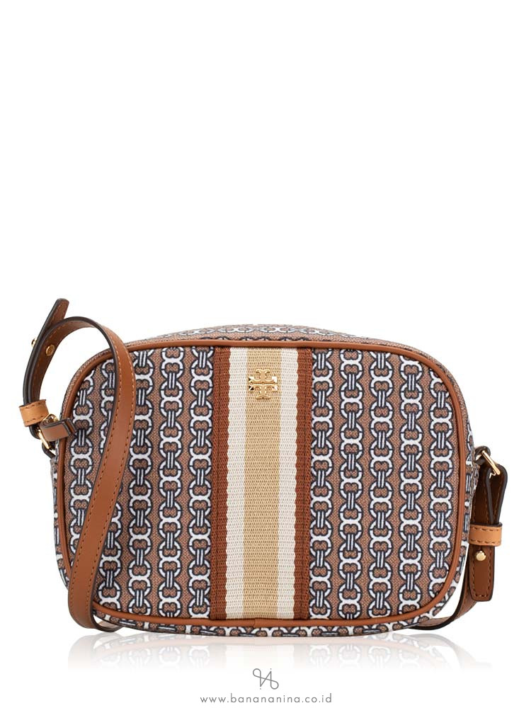TORY BURCH Gemini Link Canvas Mini Bag Light Umber