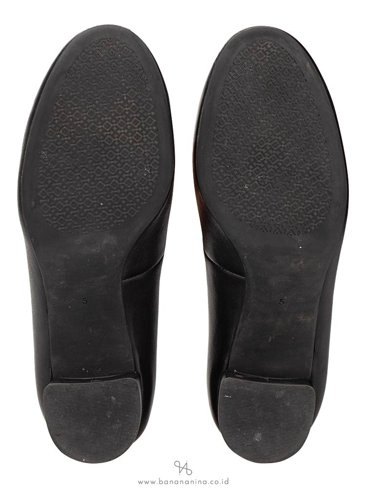 TORY BURCH Hope Leather Pump Black Sz 5