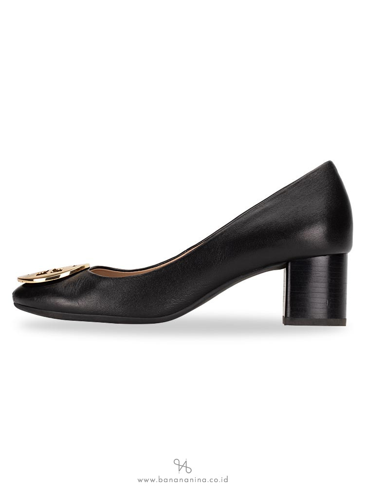 TORY BURCH Hope Leather Pump Black Sz 5