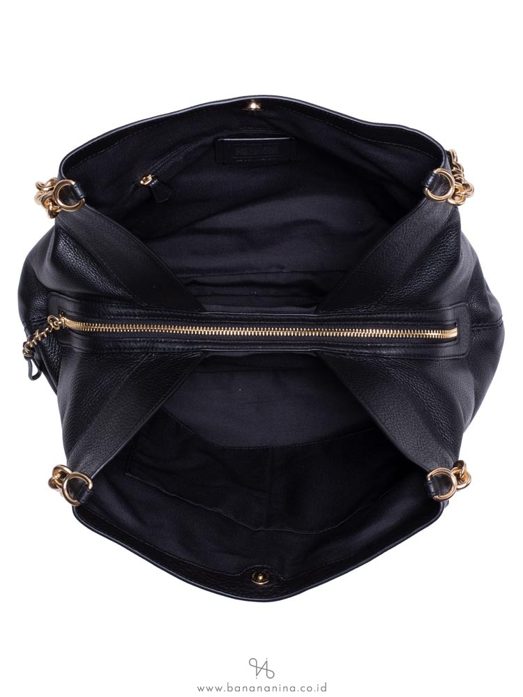 COACH 27594 Pebbled Leather Lexy Shoulder Bag Black