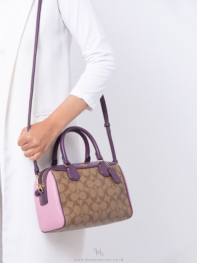 COACH 68100 Signature Colorblock Mini Bennet Khaki Tulip Multi