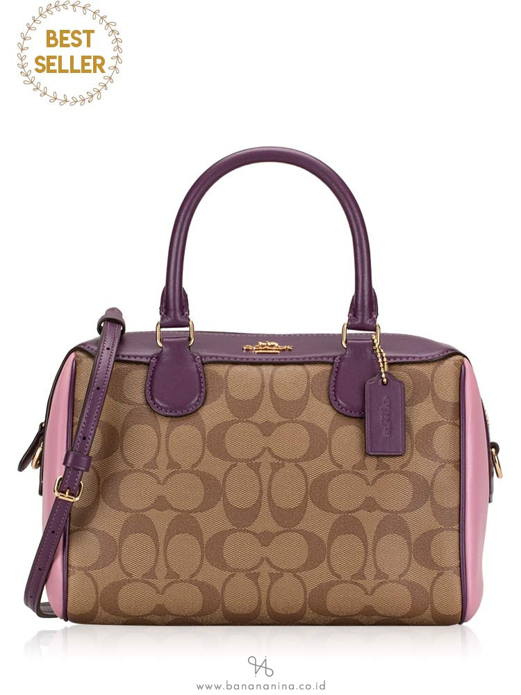 COACH 68100 Signature Colorblock Mini Bennet Khaki Tulip Multi