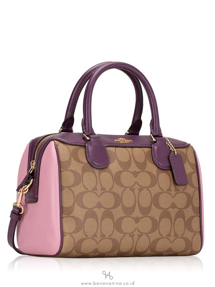 COACH 68100 Signature Colorblock Mini Bennet Khaki Tulip Multi