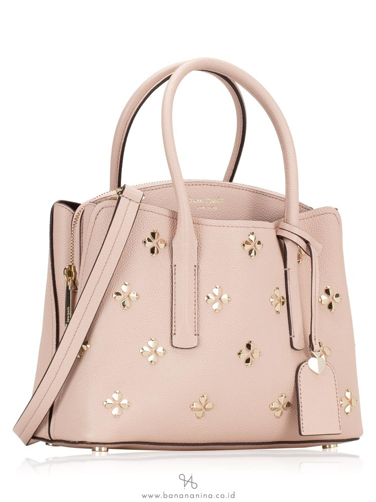 KATE SPADE Margaux Spade Stud Medium Satchel Pale Vellum