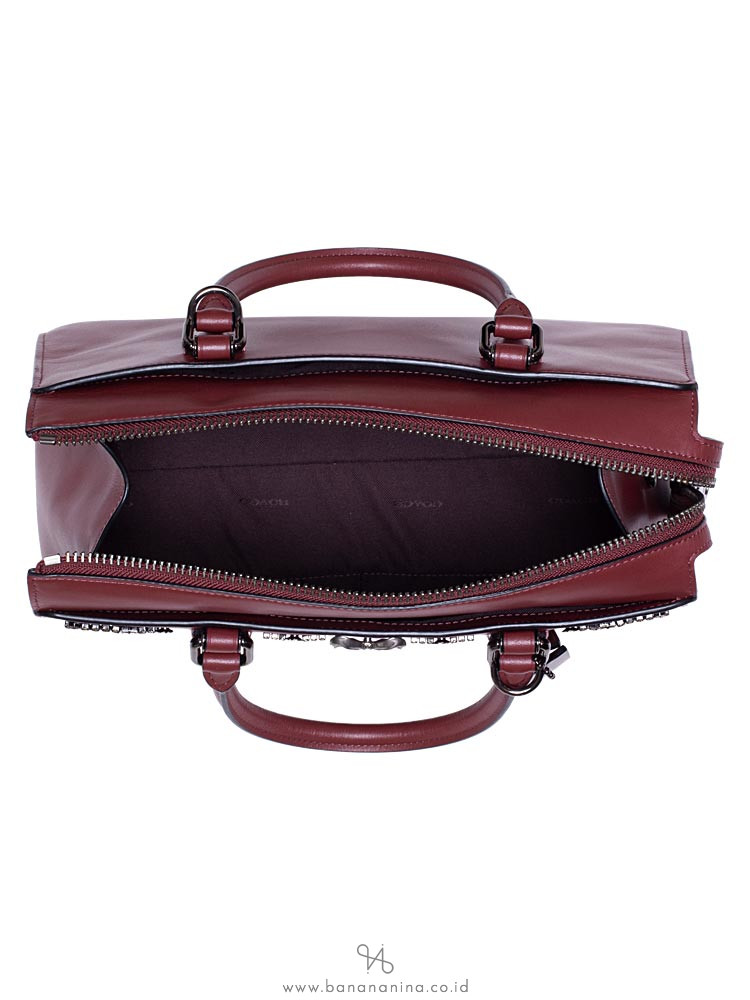COACH 39289 Selena Bond Crystal Satchel Wine