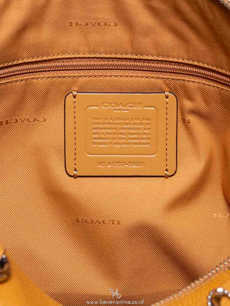 COACH 59501 Pebbled Leather Prairie Chain Satchel Light Saddle
